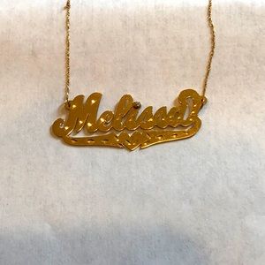 Nameplate 14K yellow gold